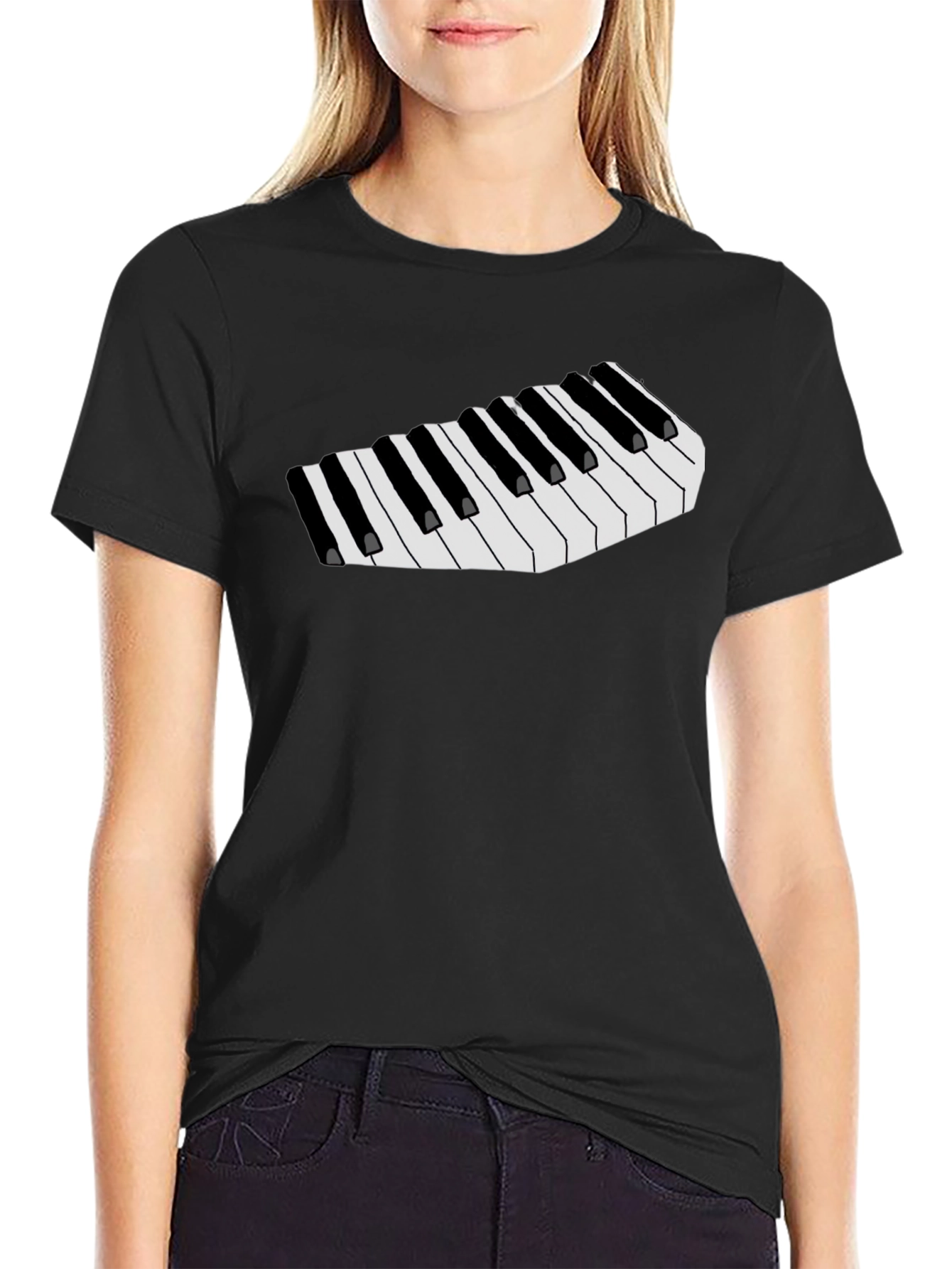 Musical Keys Graphic Tee - Black T-Shirt