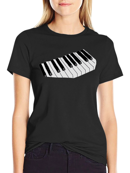 Musical Keys Graphic Tee - Black T-Shirt