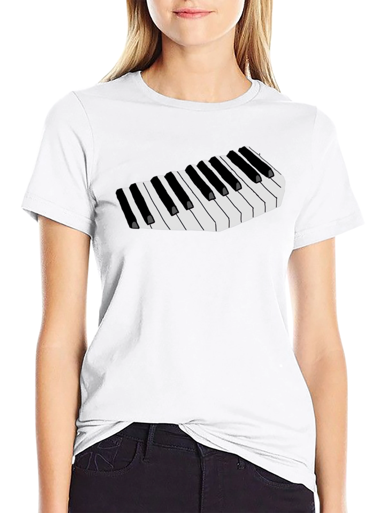Musical Keys Graphic Tee - Black T-Shirt