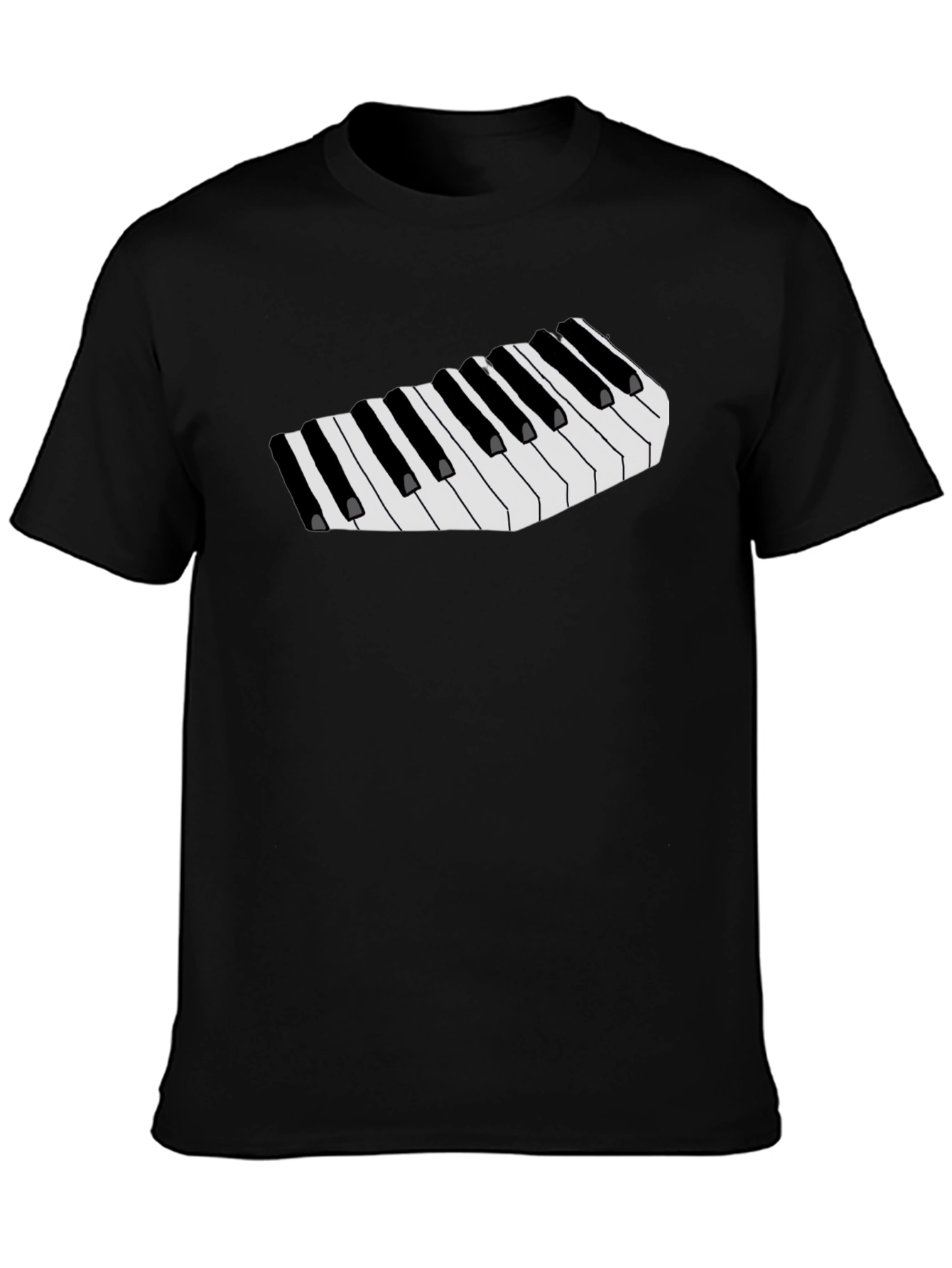 Musical Keys Graphic Tee - Black T-Shirt