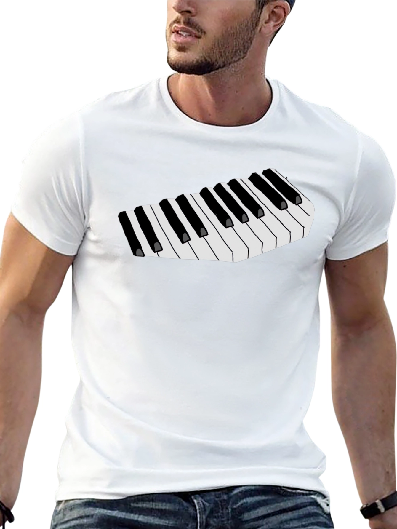Musical Keys Graphic Tee - Black T-Shirt
