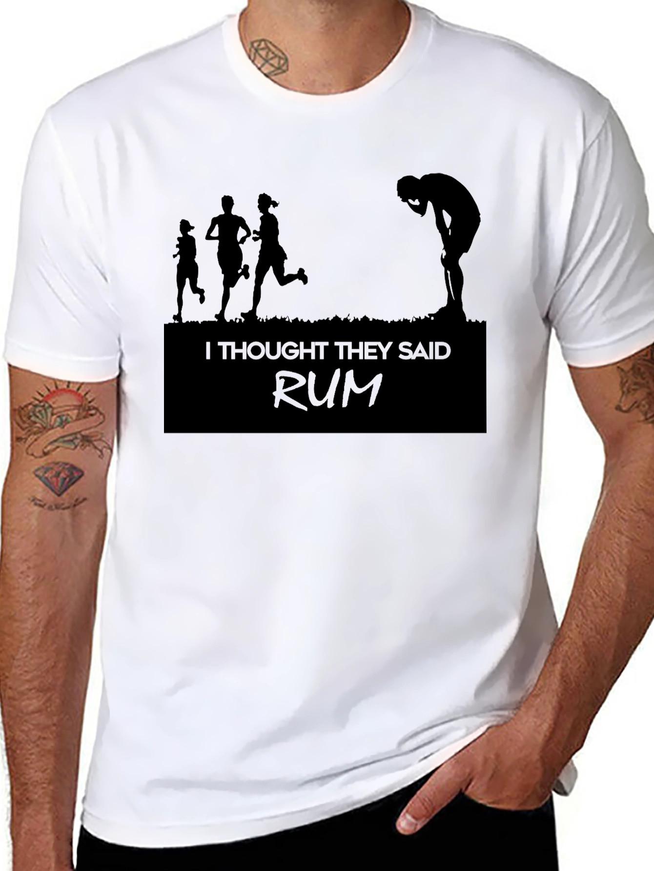 Funny Running Shirt - I Thought They Said Rum