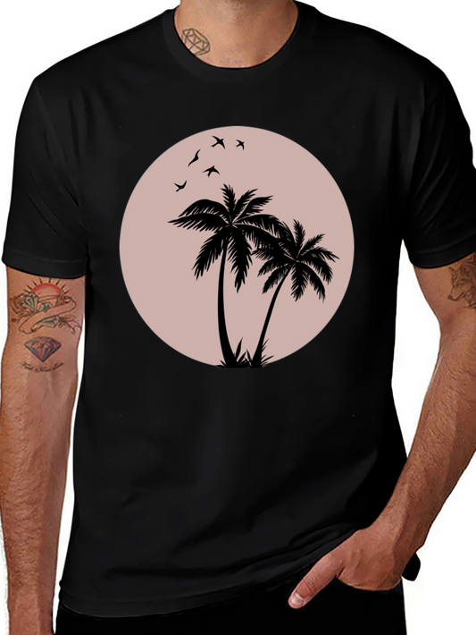 Black Palm Tree Graphic T-Shirt