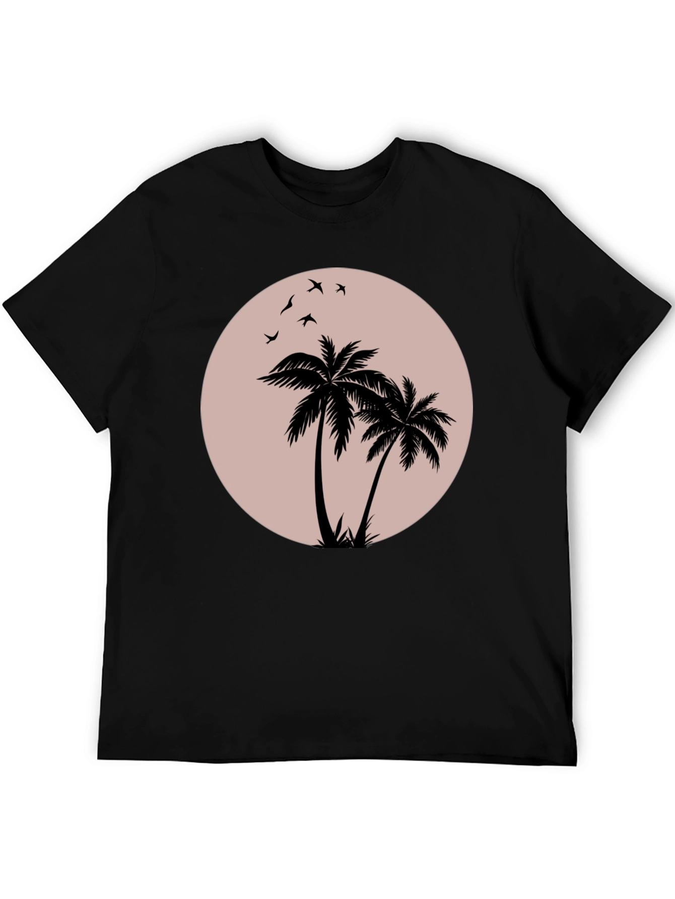Black Palm Tree Graphic T-Shirt