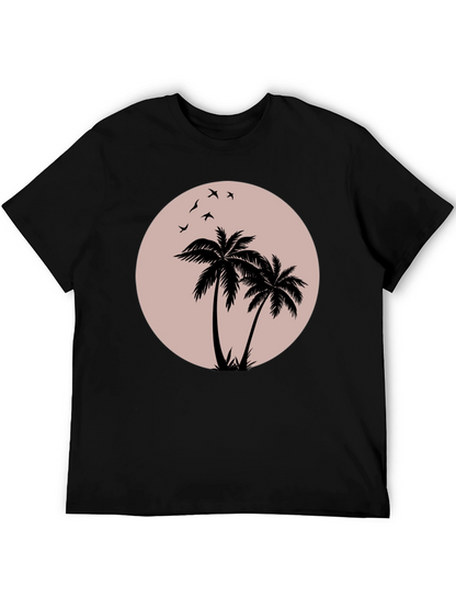 Black Palm Tree Graphic T-Shirt