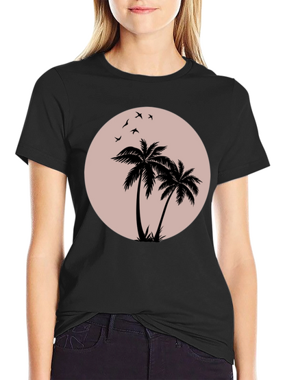 Black Palm Tree Graphic T-Shirt