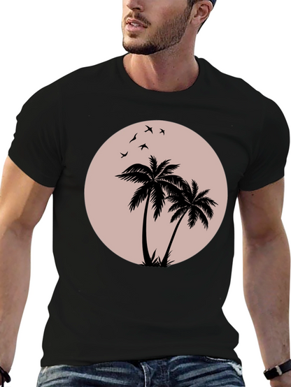 Black Palm Tree Graphic T-Shirt