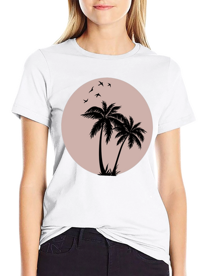Black Palm Tree Graphic T-Shirt