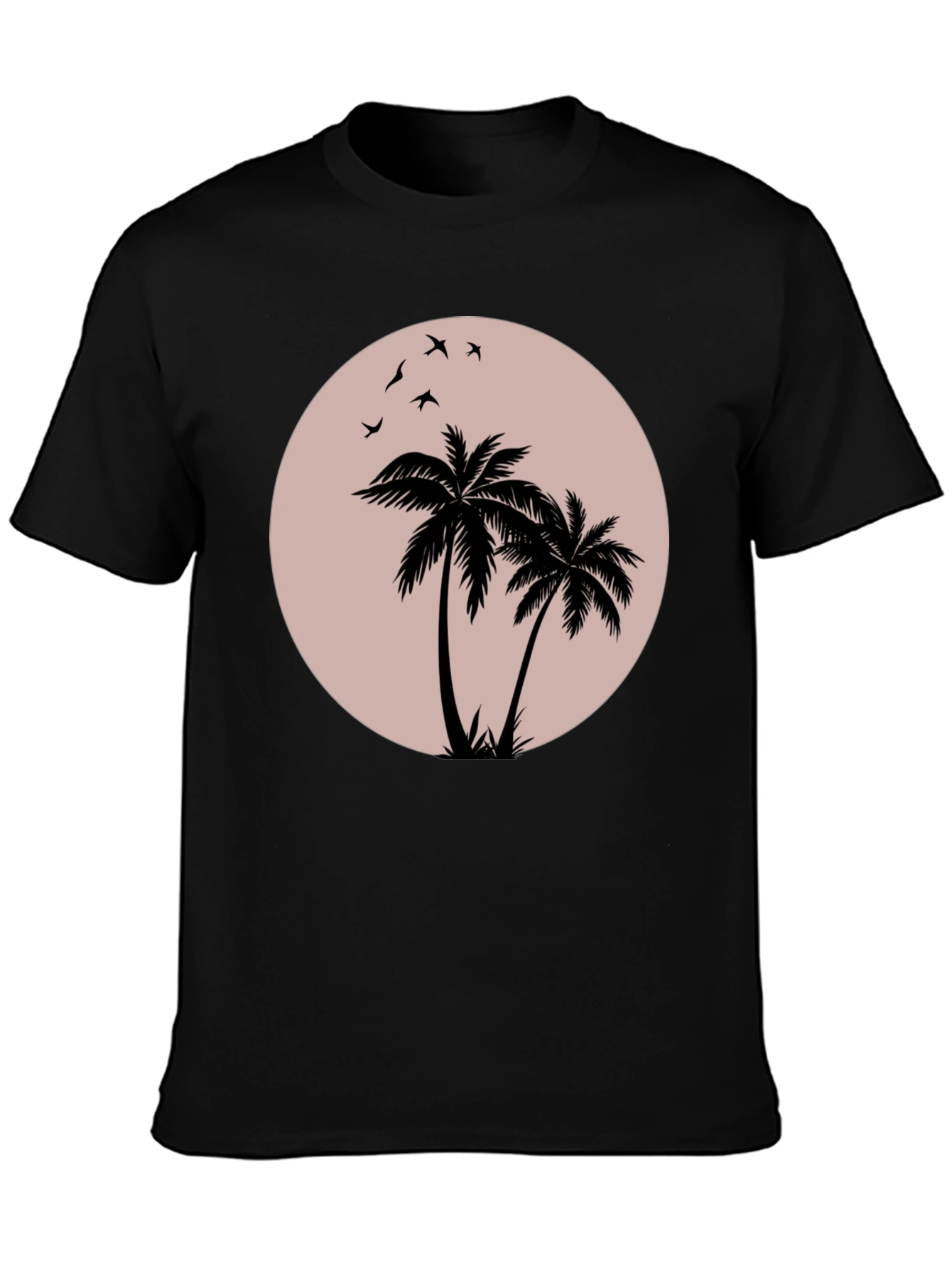 Black Palm Tree Graphic T-Shirt