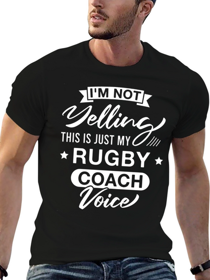 Rugby Coach Voice T-Shirt - Funny Sports Tee