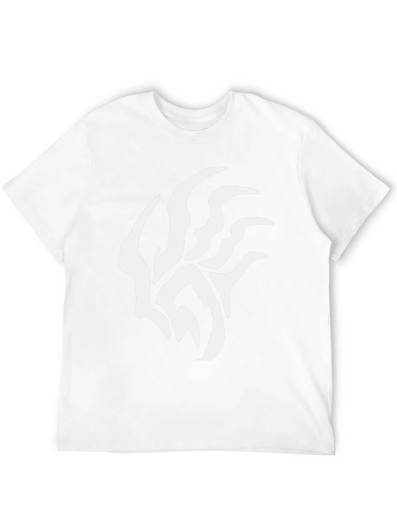 Black T-Shirt with Abstract White Design