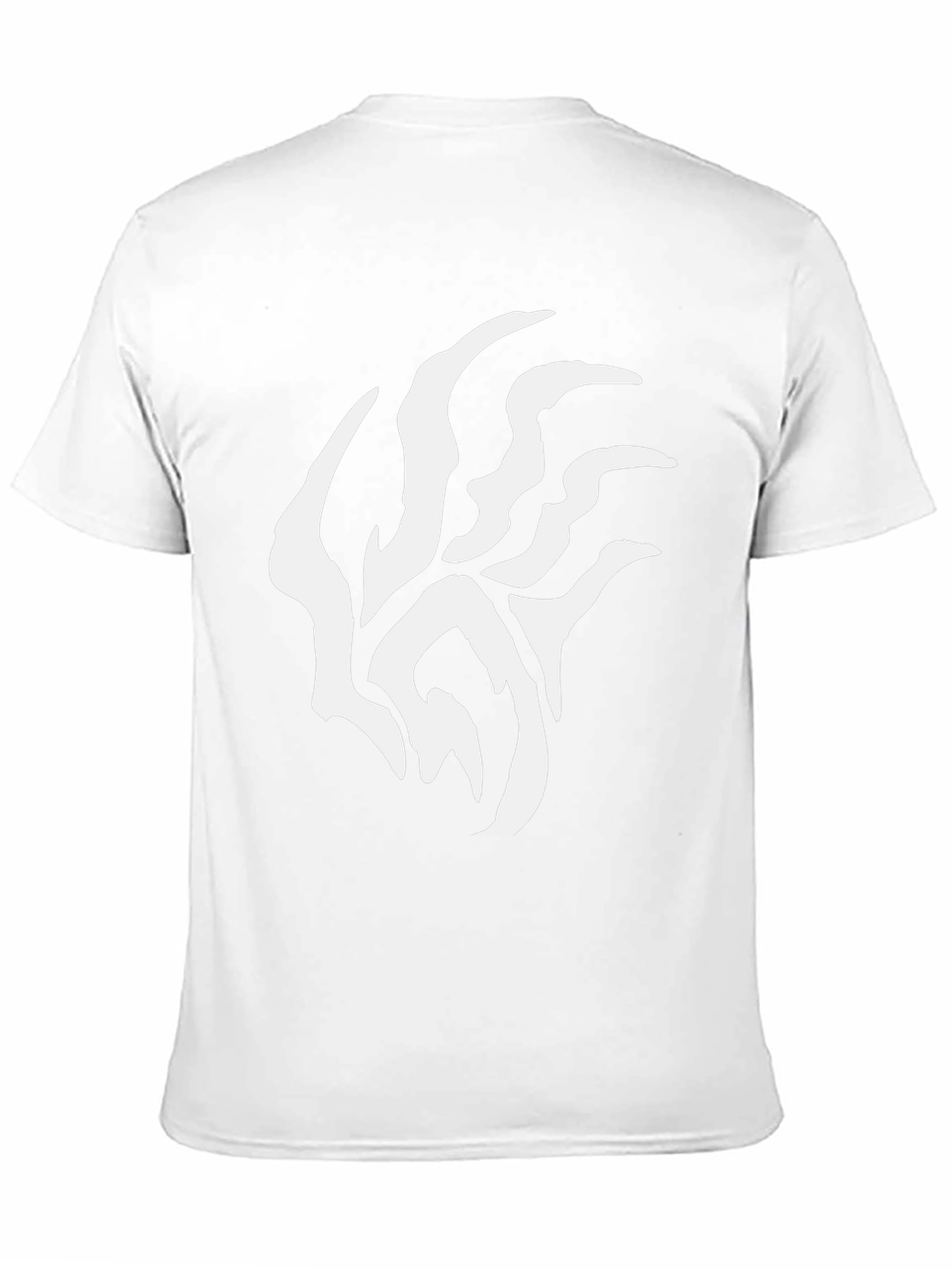 Black T-Shirt with Abstract White Design