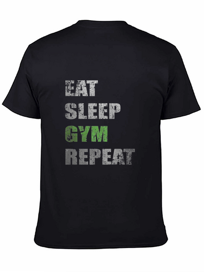 Eat Sleep Gym Repeat Graphic Tee