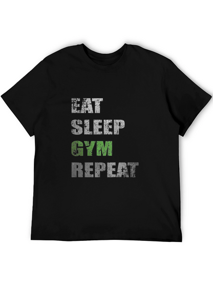 Eat Sleep Gym Repeat Graphic Tee