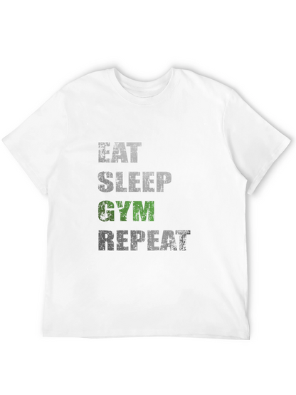 Eat Sleep Gym Repeat Graphic Tee