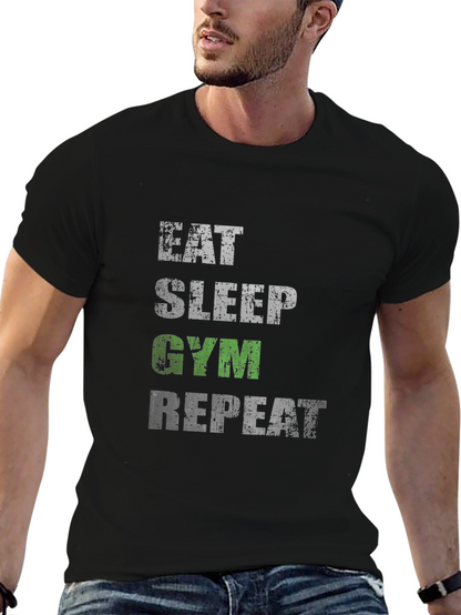 Eat Sleep Gym Repeat Graphic Tee