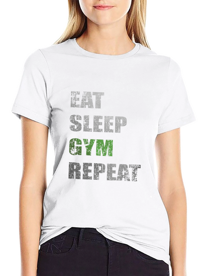 Eat Sleep Gym Repeat Graphic Tee