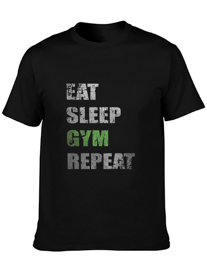 Eat Sleep Gym Repeat Graphic Tee