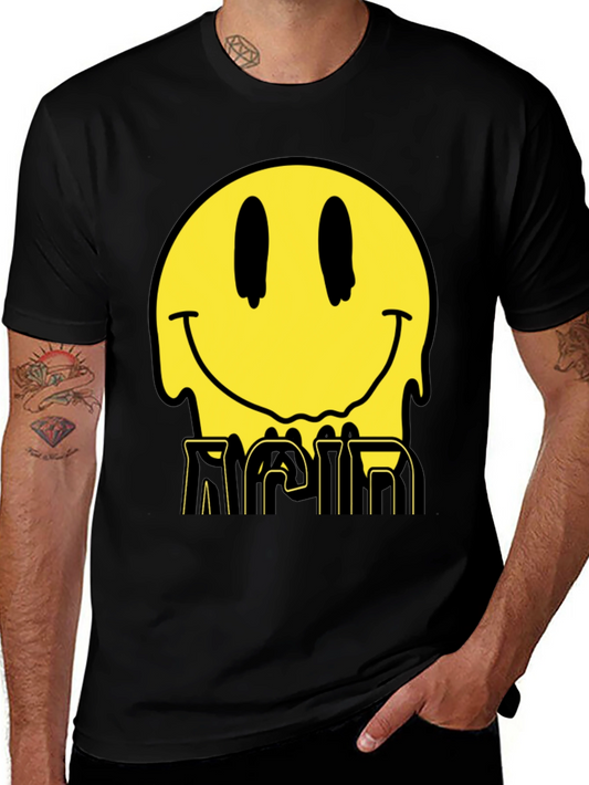 Acid Smiley Face Graphic Tee