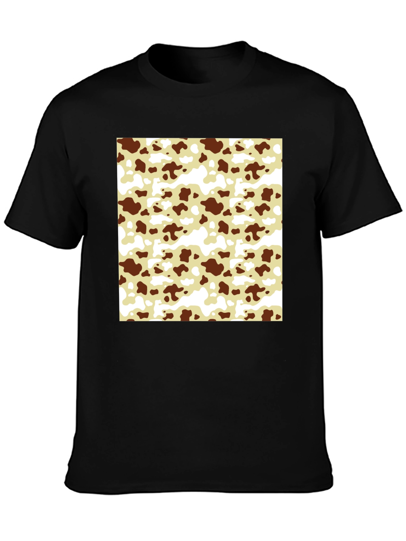 Cow Pattern T-Shirt - Black