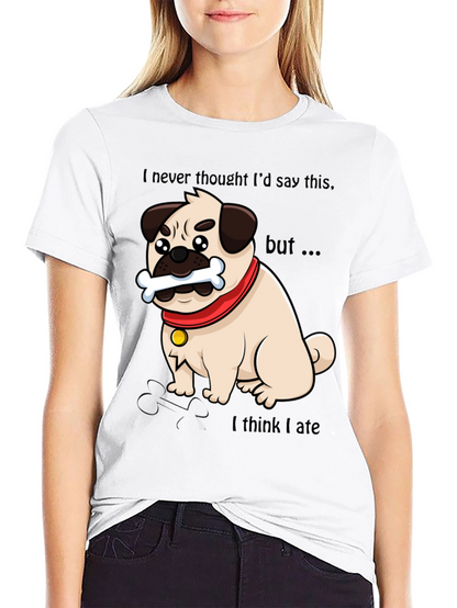 Funny Pug Dog Graphic T-Shirt - Bone Appétit!