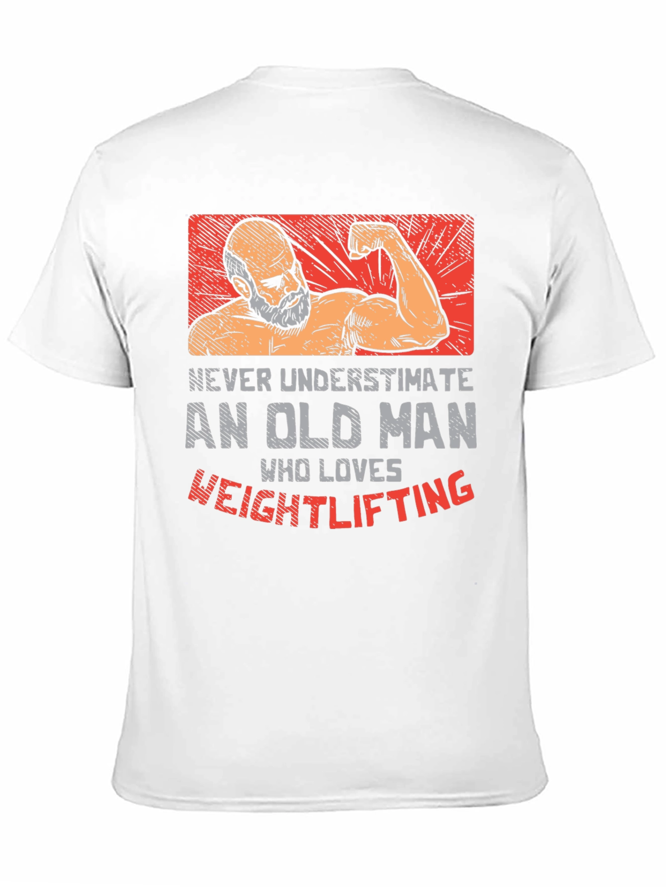 Old Man Weightlifting T-Shirt