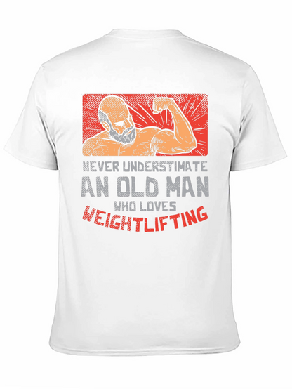 Old Man Weightlifting T-Shirt