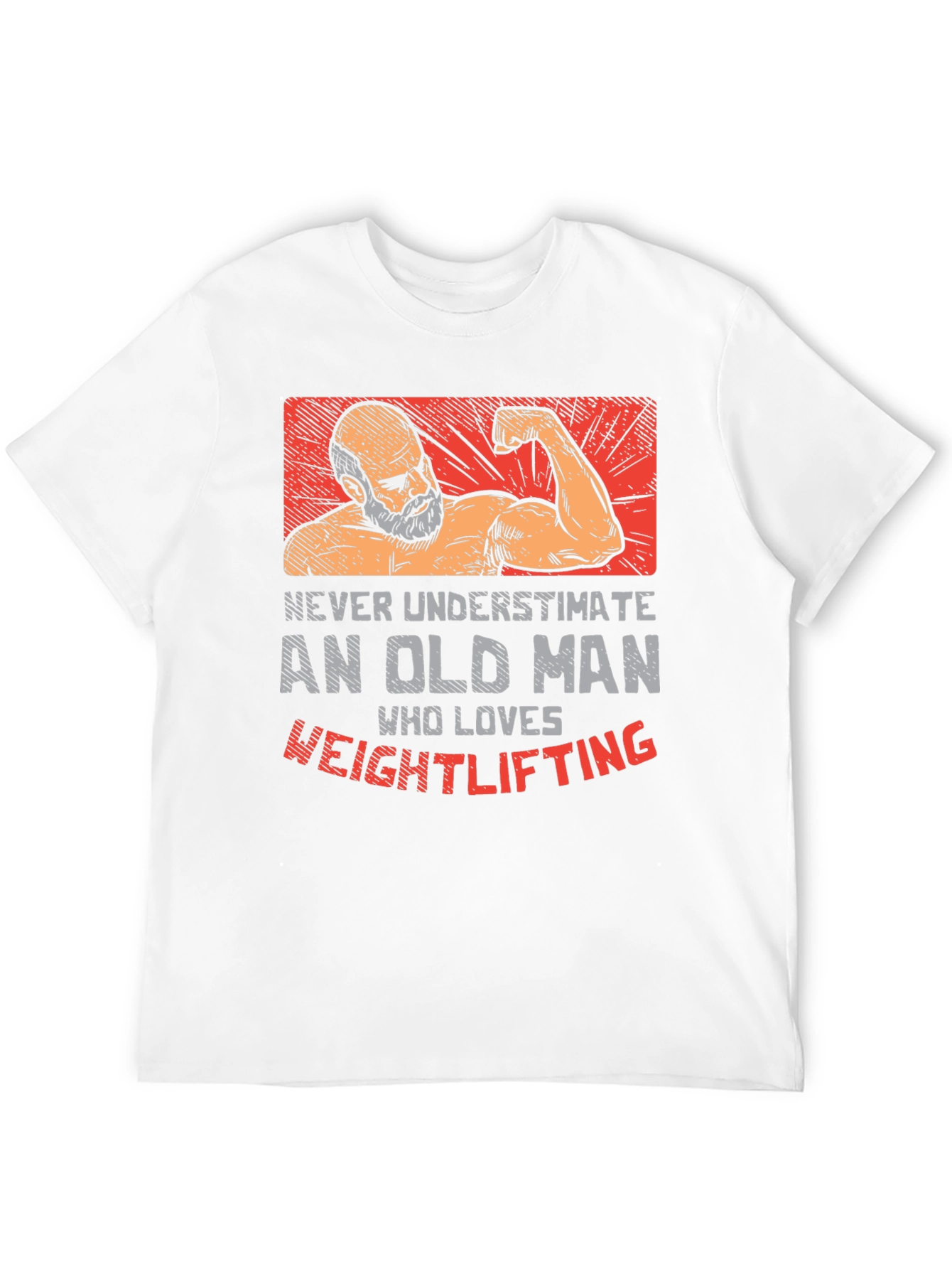 Old Man Weightlifting T-Shirt