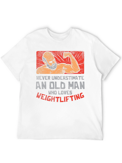 Old Man Weightlifting T-Shirt