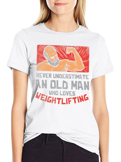 Old Man Weightlifting T-Shirt