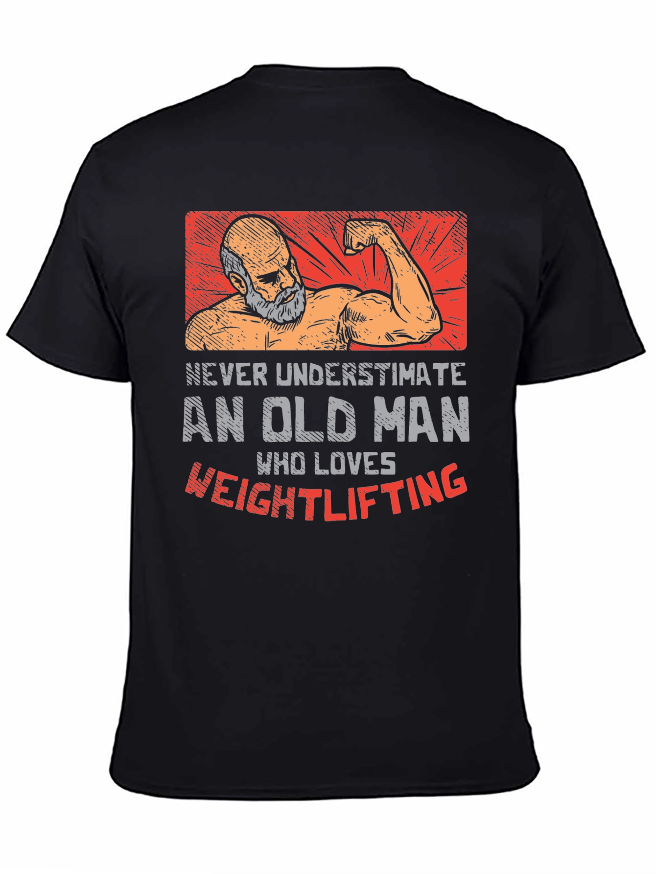 Old Man Weightlifting T-Shirt