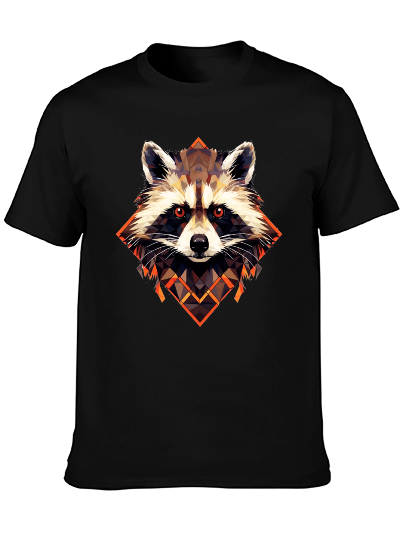 Raccoon Geometric Art Graphic Tee