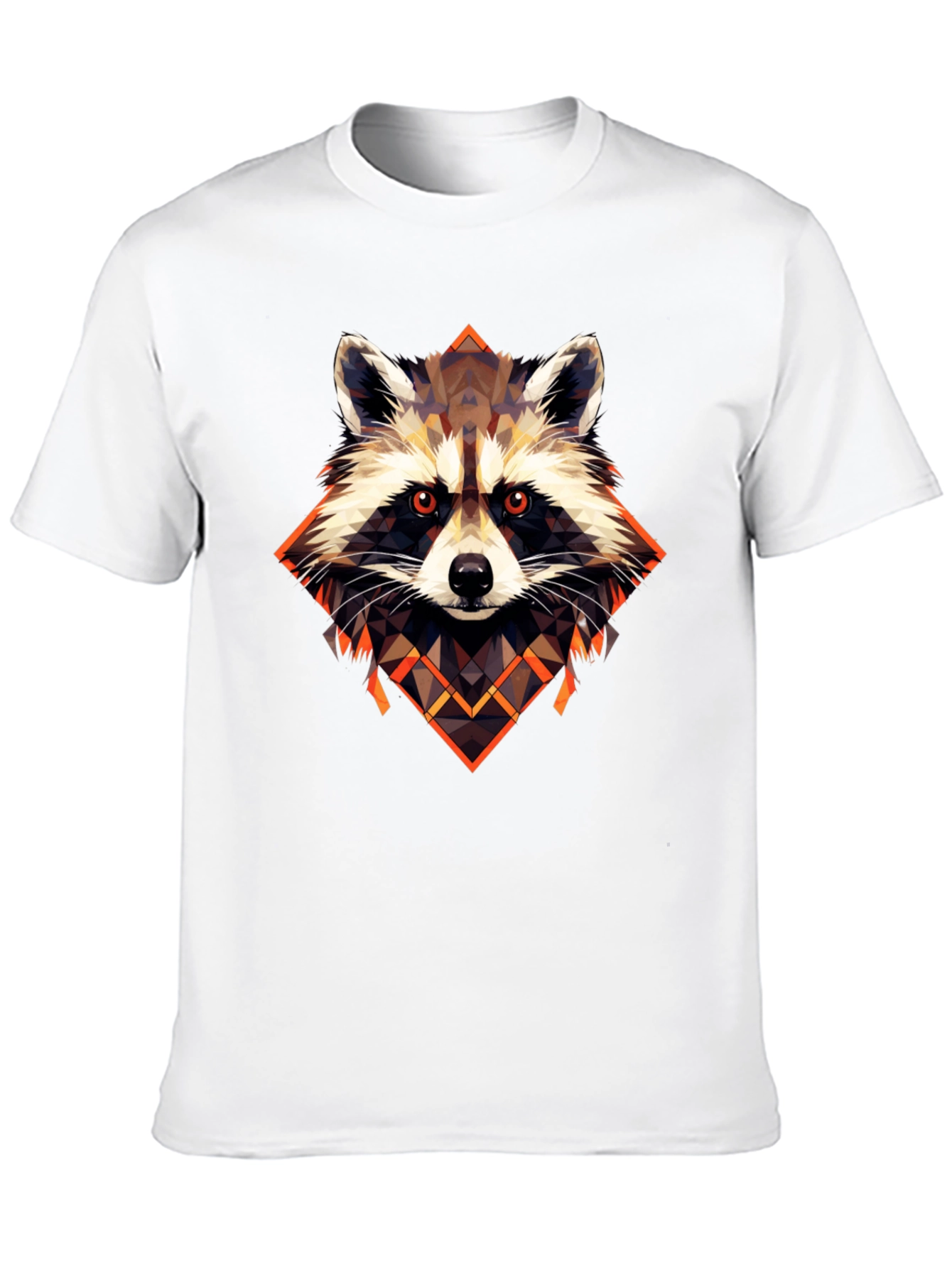 Raccoon Geometric Art Graphic Tee