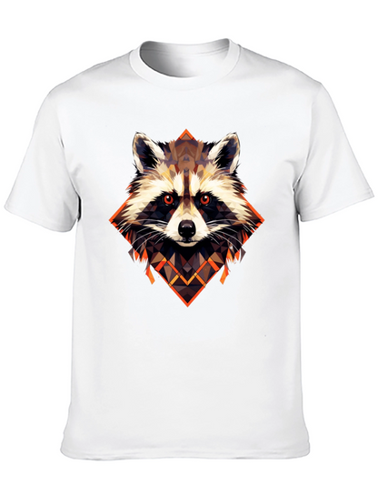 Raccoon Geometric Art Graphic Tee