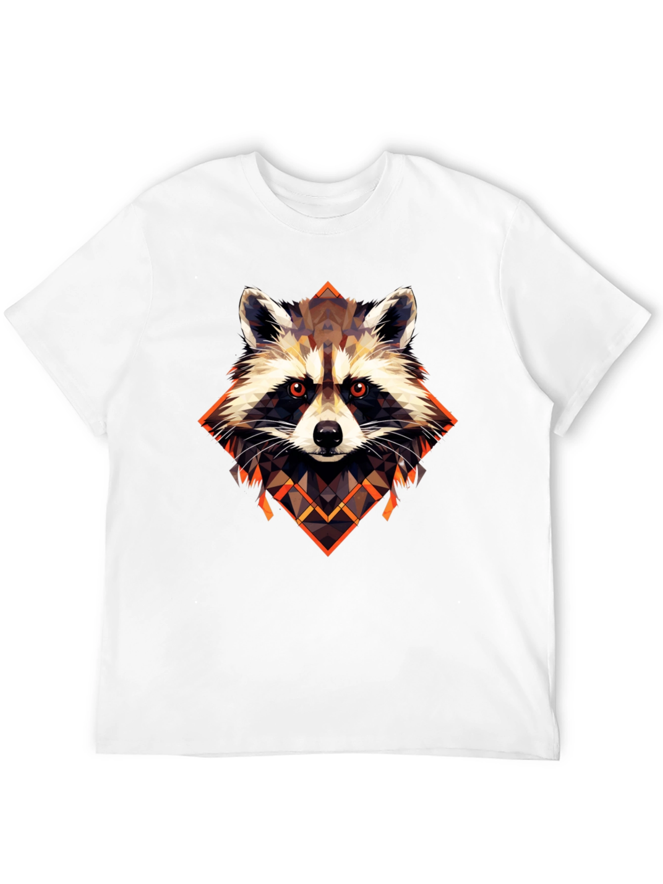 Raccoon Geometric Art Graphic Tee