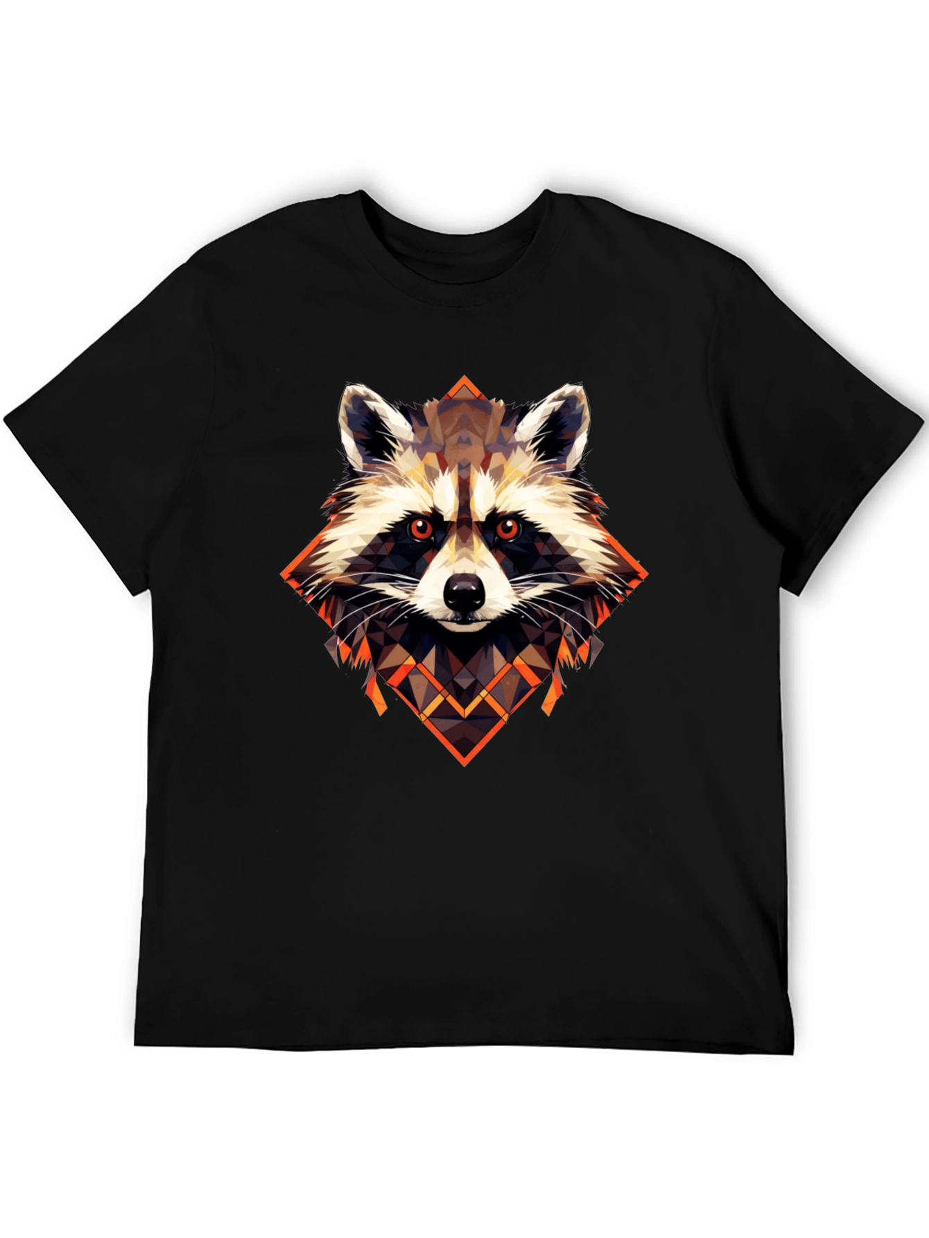Raccoon Geometric Art Graphic Tee