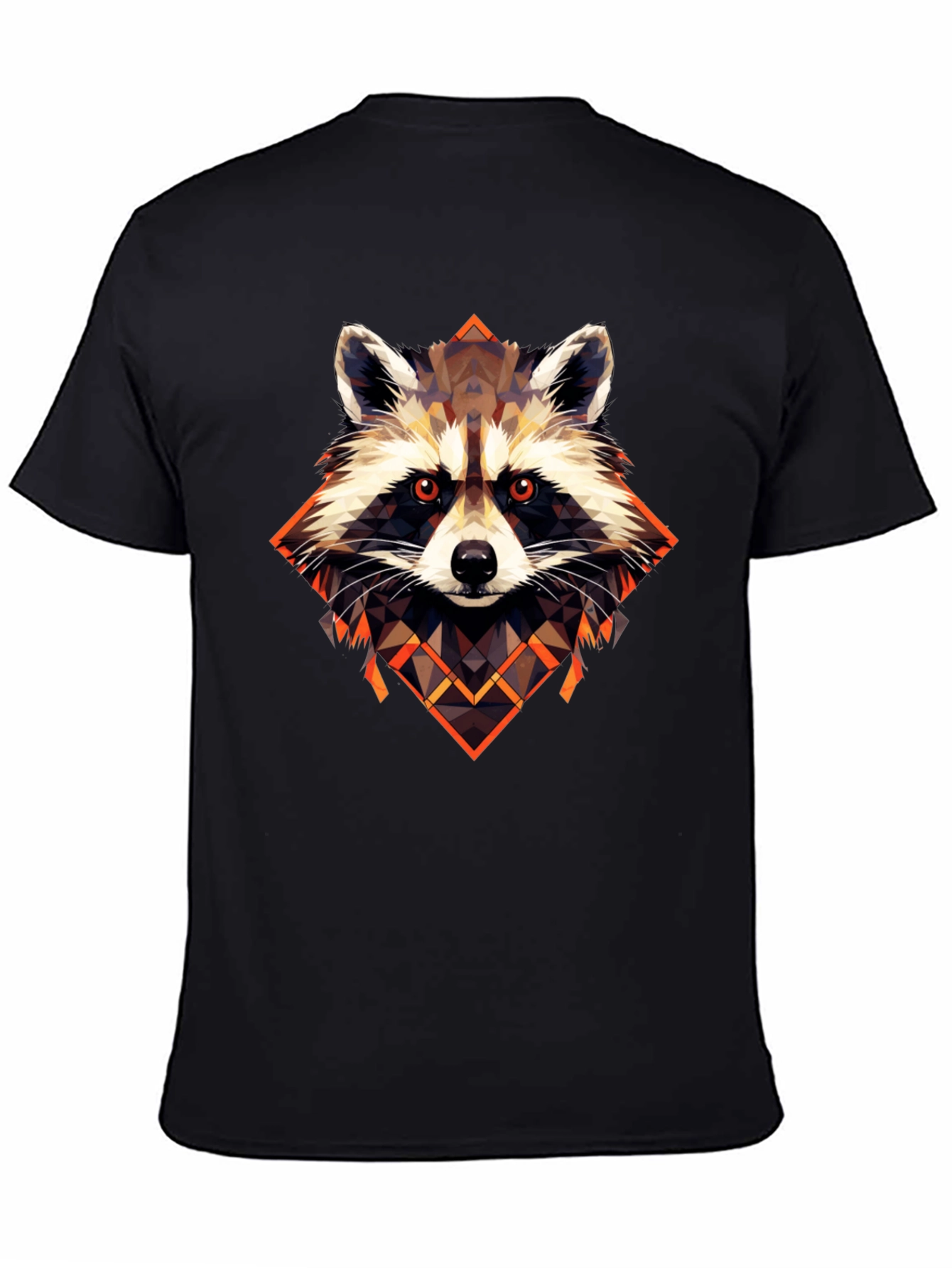 Raccoon Geometric Art Graphic Tee