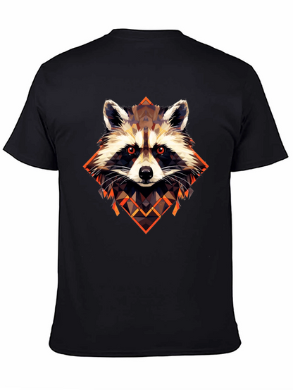 Raccoon Geometric Art Graphic Tee