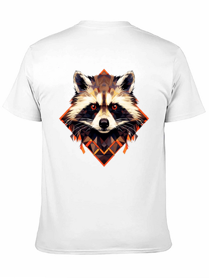 Raccoon Geometric Art Graphic Tee