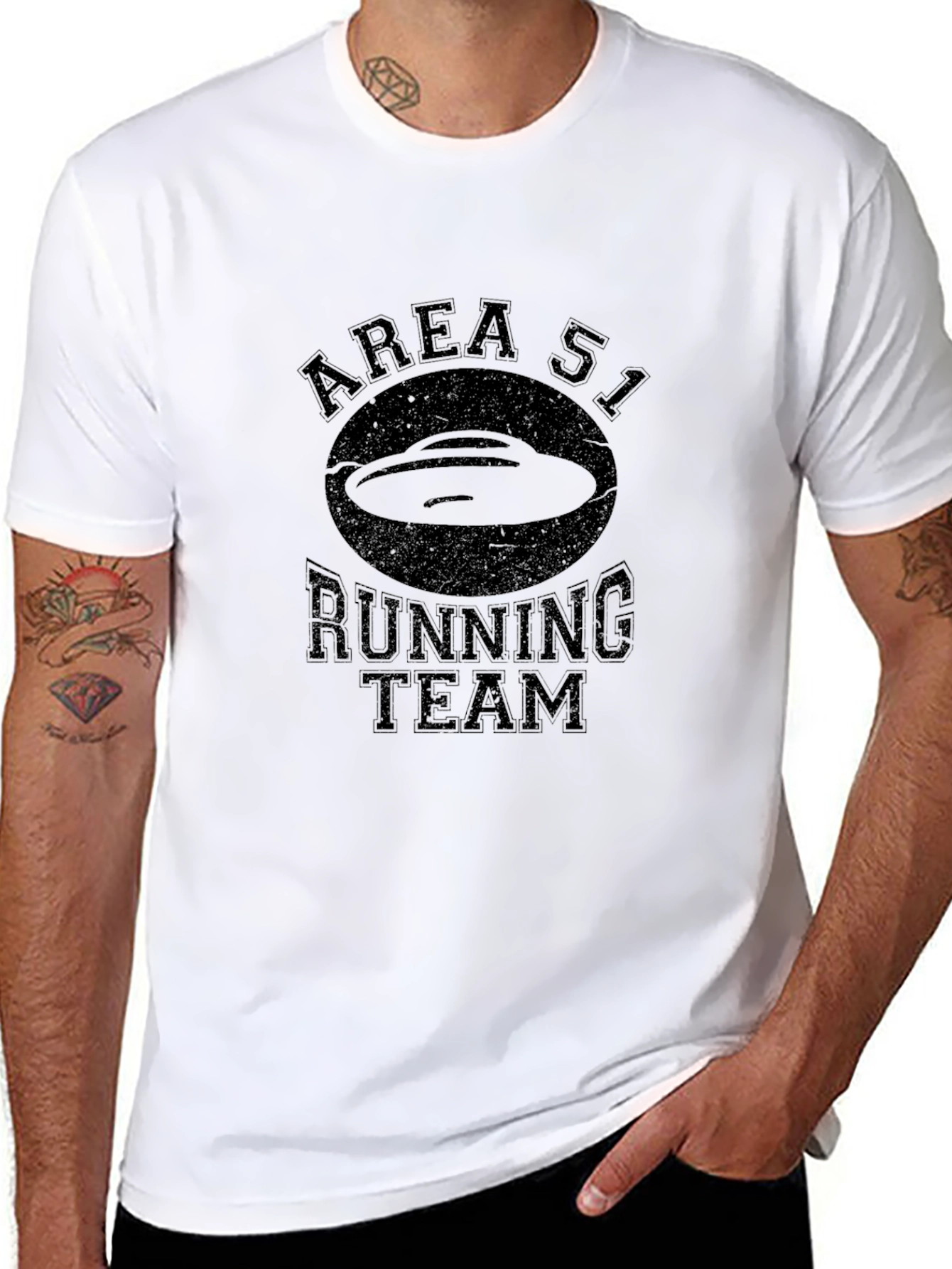 Area 51 Running Team Black Graphic T-Shirt