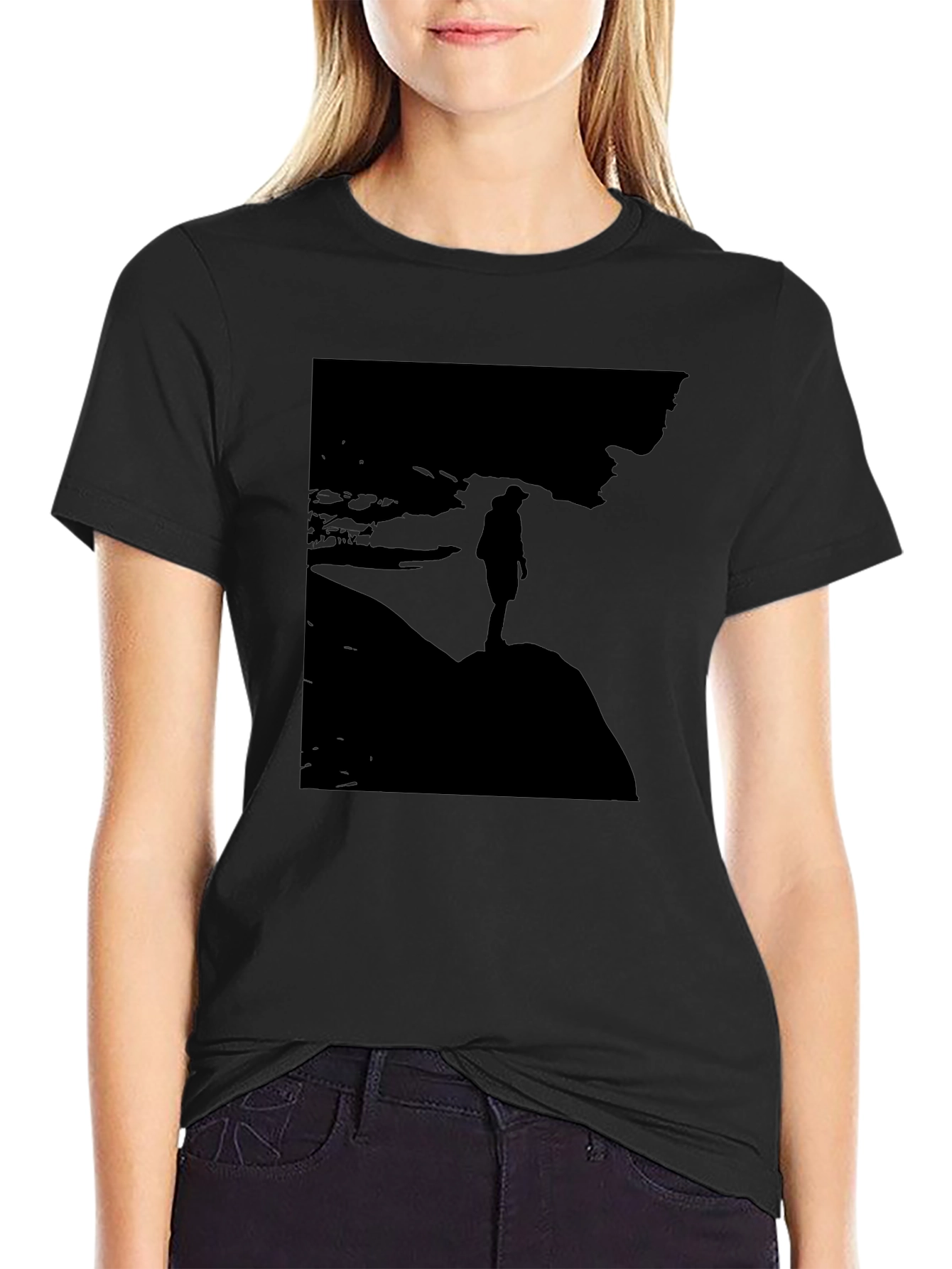 Silhouette Graphic T-Shirt - Mens Black Tee