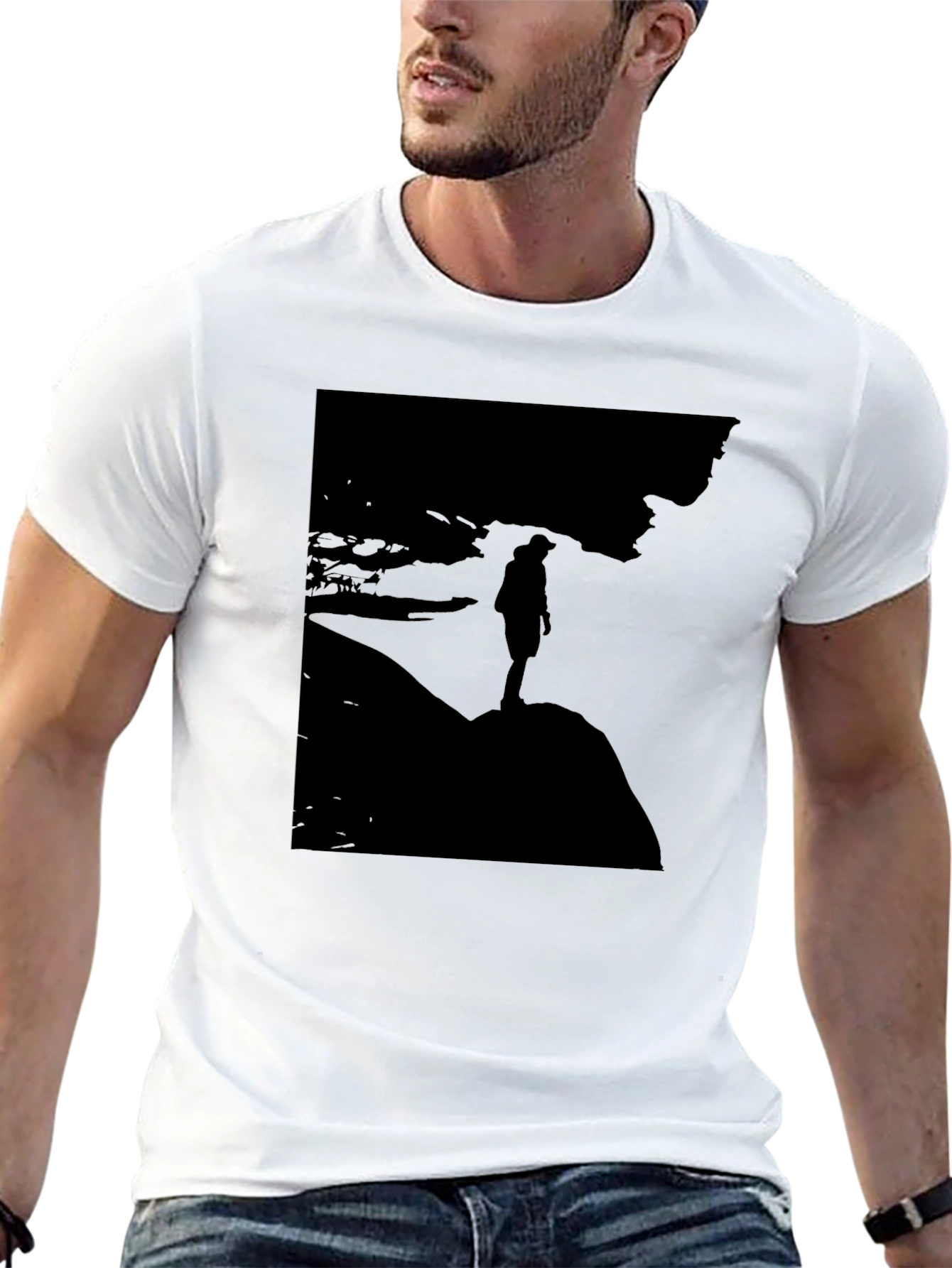 Silhouette Graphic T-Shirt - Mens Black Tee