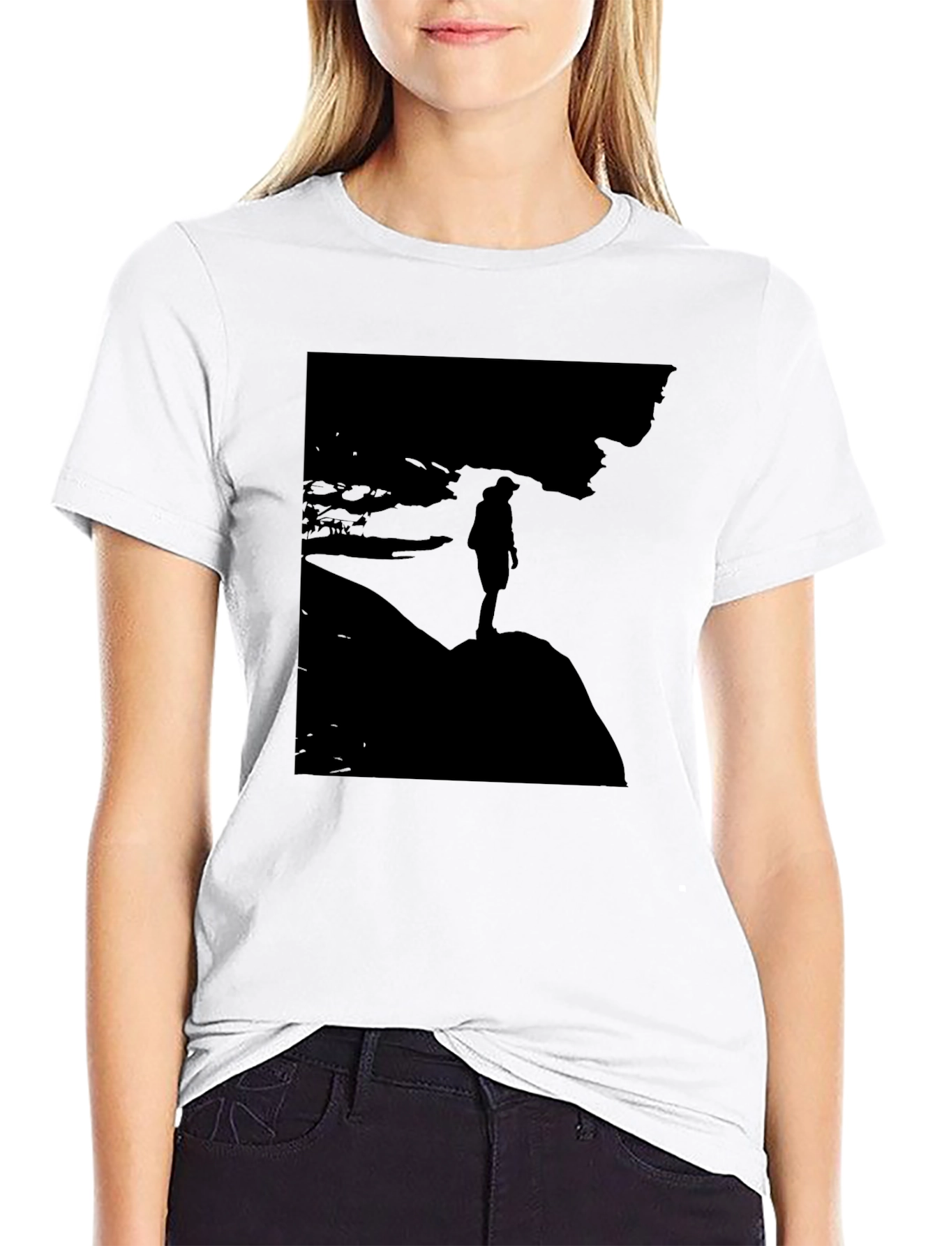 Silhouette Graphic T-Shirt - Mens Black Tee