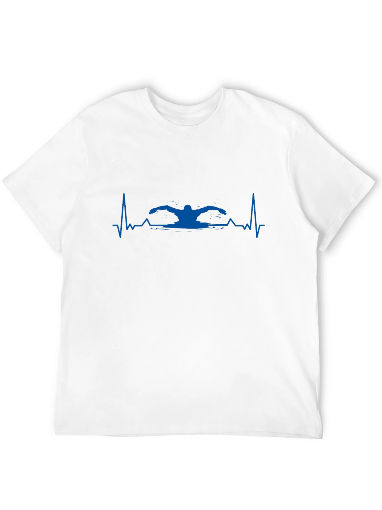 Swimmer Heartbeat T-Shirt - Black Cotton Tee