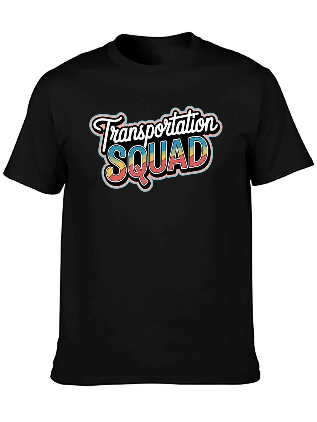 Transportation Squad Graphic Tee - Black Crew Neck