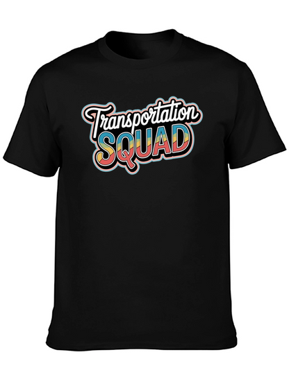Transportation Squad Graphic Tee - Black Crew Neck