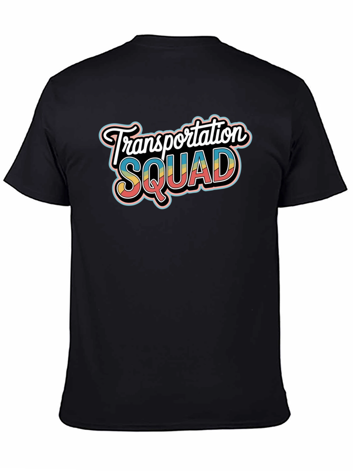 Transportation Squad Graphic Tee - Black Crew Neck