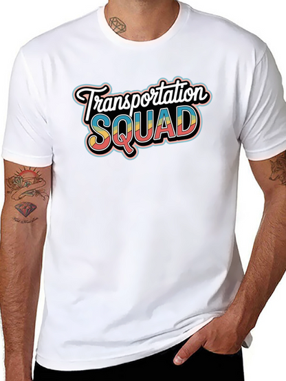 Transportation Squad Graphic Tee - Black Crew Neck