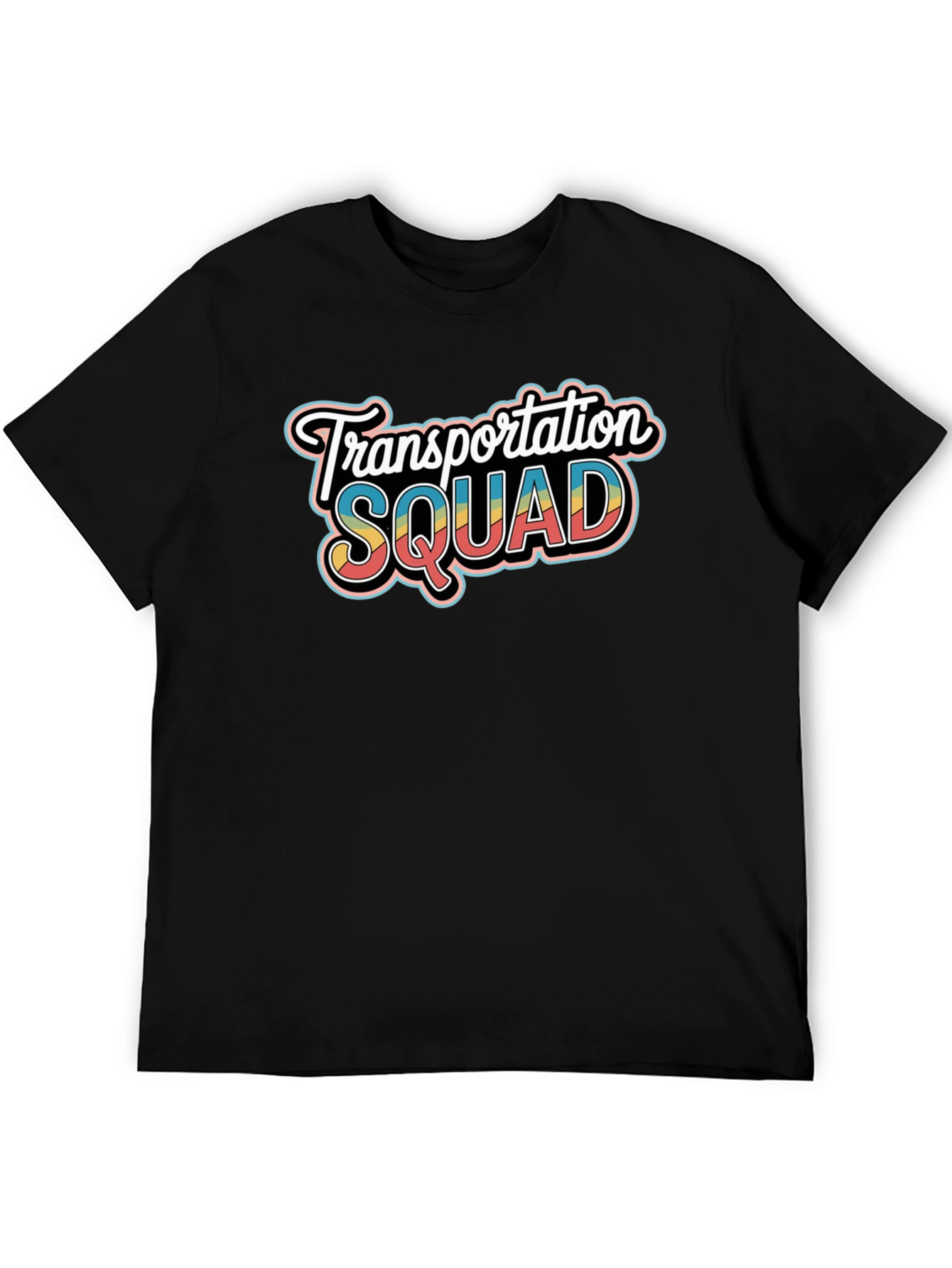 Transportation Squad Graphic Tee - Black Crew Neck