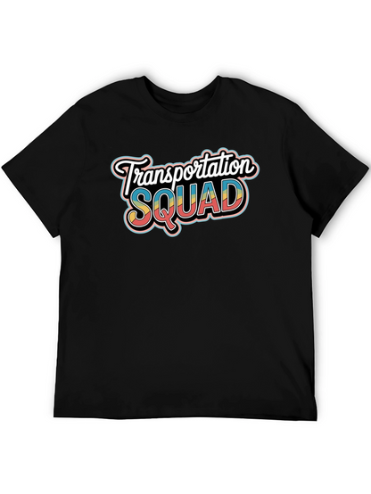 Transportation Squad Graphic Tee - Black Crew Neck
